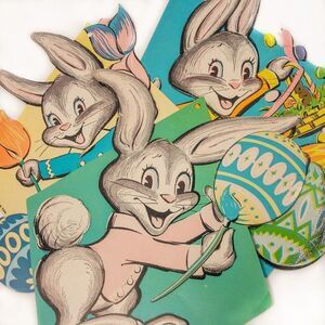 True Vintage Easter Bunny Die-Cut Wall Decor 1950’s by Beistle